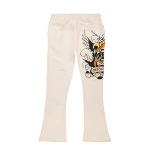 Ed Hardy White Graphic Track Pants